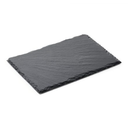 Fekete Pala kínálótál csuszasgátló talpakkal 30x20 cm, 5 mm vastag