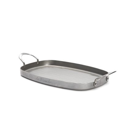 Vasserpenyő - Téglalap, Grill, 38 cm, Mineral B, de Buyer - Prémium vas grillserpenyő természetes tapadásmentes felülettel