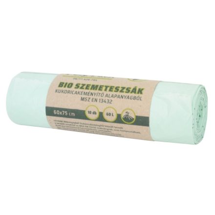 Bio szemeteszsák 60 literes 60-75 cm PLA10 db/tekercs