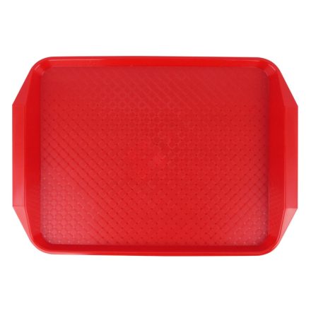 Md tálca piros polipropilén, csúszásgátlós felülettel