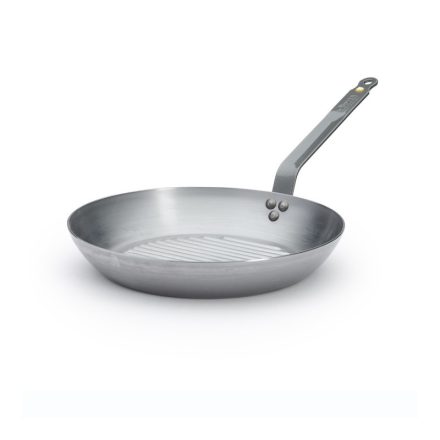 Prémium Mineral B Vasserpenyő Grillezéshez 26 cm-es – De Buyer tartós, természetes bevonatú, kiváló hővezető képességű serpenyő