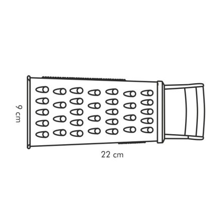 Handy Reszelő fehér műanyag fogóval, 4 oldalú