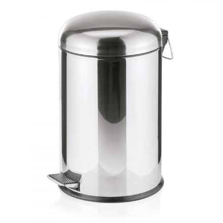 Pedálos szemetes kivehető műanyag vödörrel, 20 l, 30-49 cm, rozsdamentes
