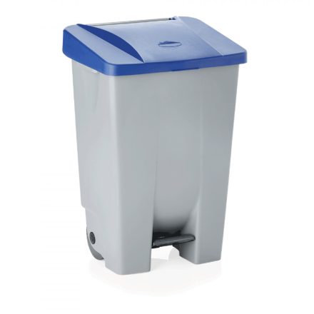 Pedálos szemetes, 80 l, polietilén, kék tető - Német minőség