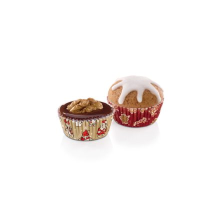 DELÍCIA mini muffinpapír ø 4 cm, 100 db, karácsonyi